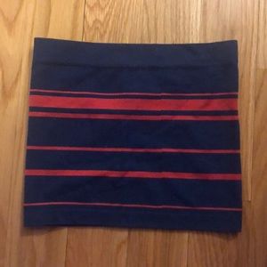 Blue and red tube top